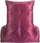 Lancashire Textiles Back Support Lumbar Cushion in Crushed Velvet – Hollowfibre Filled T-Shaped Lightweight Pillow – Comfort Support for Armchair (Size -58 X 69 X 12 cm; Colour- Rose Gold)