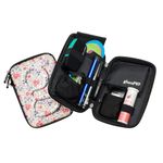 Glucology™ Diabetic Travel Case| Protective Hard Shell Organizer | Designed for Carrying Insulin Pens, Test Strips, Blood Glucose Meter, Lancets | Premium Build | Flowers