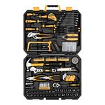 DEKOPRO 198 Piece Home Repair Tool Kit, Wrench Plastic Toolbox with General Household Hand Tool Set…