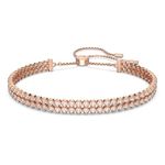 Swarovski Subtle bracelet, White, Rose gold-tone plated