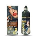 Hair Color Shampoo Natural Black 2.0 100% Gray Coverage 400ml