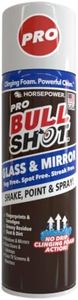 Horsepower Bull Shot Glass & Mirror Cleaner, As Seen On TV, No-Drip Foaming Glass Cleaner for Mirrors, Windows & TV Screens, Made in USA