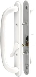 Prime-Line C 1289 White Diecast Keyed Sliding Door Handle Set with 10 In. Pull (Single Pack)