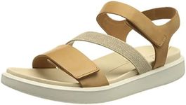 ECCO Women's Flowt 2 Band Sandal, Lion, 9-9.5