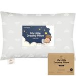 KeaBabies Toddler Pillow - 33x45 My Little Dreamy Pillow, Organic Cotton Toddler Pillows for Sleeping, Kids Pillow, Travel Pillows (Gray Rainbow)