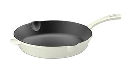 Cuisinart CI22-24CMT Chef's Classic Enameled Cast Iron Round Fry Pan, 10-Inch, Cream