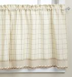 Lorraine Home Fashions Adirondack Tier Curtain Pair, 60 by 24-Inch, Toast