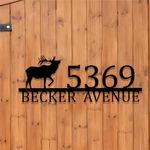 Personalized Moose House Numbers for Outside Modern,Elk Address Signs,Deer Address Numbers for House,Custom Signs Outdoor Metal,Metal Wall Art,Metal Wall Decor,Housewarming Gifts