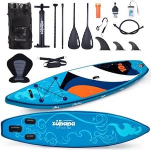 Zupapa 10'6 Inflatable Stand Up Paddleboards | Paddle Board with kayak seat | Surfing Board Kit for Youth & Adults |Complete Accessories | 3 Year Warranty
