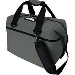 AO Coolers Unisex Canvas Cooler Bags for 24 Cans, Charcoal, One Size