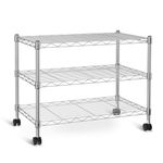 Simple Deluxe 3-Shelf Shelving Unit - Heavy Duty Storage Shelving, Wire Shelving, Storage Organizer Standing Rack for Kitchen, Office and Garage, 24'' x 12'' x 22'', Chrome