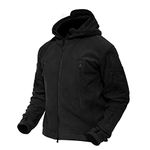 MAGCOMSEN Mens Winter Jackets Winter Coats for Men Fuzzy Jacket Men Sherpa Jacket Military Jacket Tactical Jacket Fleece Jacket for Men Black