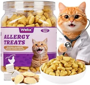 Wellix 13.5oz Cat Treats for Allergy Relief - Support Seasonal Allergies Immune System - Health Cat Treats for Indoor Cats Training Biscuits - Chicken Flavor Crunchy Kitten Snacks