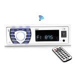 Pyle Bluetooth Marine Stereo Receiver | Hands-Free Calling | Wireless Streaming | MP3/USB/SD Readers | AM/FM Radio (PLRMR23BTW)