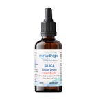 MetaDrops Silica Liquid Drops – 20mg per Serving | Collagen Booster for Hair, Skin, Nails & Joints | Fast-Absorbing & Vegan-Friendly Supplement- 50ml