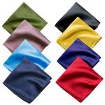 Young Arrow Satin Pocket Square for Men | Wedding Handkerchief for Suits, Blazers & Tuxedo | Men's Pocket Square 08 Pieces Combo | 004 (Multicolor)