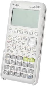 Casio fx-9750GIII White Graphing Calculator (fx-9750GIII-WE), 4 AA batteries required. (included)