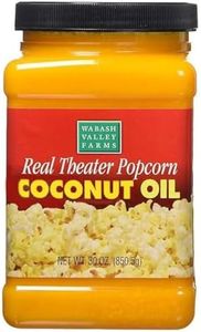 Real Theater Coconut Popcorn Oil - 30 oz Butter Flavored Coconut Oil for Whirley Pop Popcorn Maker, Popcorn Oil Butter Flavor Stovetop Popcorn, Popcorn Oil for Popcorn Machine (by Wabash Valley Farms)