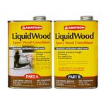 Abatron LiquidWood 2 Quart Kit, Two Part Structural Epoxy Wood Hardener and Consolidant Resin.