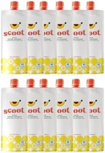 Scoot Frozen Lemonade 12 Pack: Peach Flavor 12-3.25-ounce Shelf-stable Pouches of Peach Flavor Lemonade, Ready to Freeze, Squeeze Into a Slushy, and Enjoy