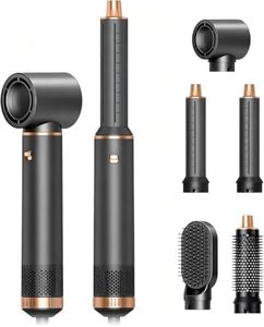 JINYAWA Pro 5 in 1 Air Styler, Multi Ionic Hair Dryer Brush Set, 800W Auto Air Wrap Hair Styler Without Heat Damage, Powerful Hair Styling Tools for Fast Drying, Curl, Volumize and Straighten