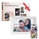 Lifelong Electronics 10.1 Inch (25.65 CM) Digital Photo Frame with Slideshow,Video & Sound|IPS HD Auto-Rotate Touch Screen,Wi-Fi & 32GB Memory|Desktop/Wall Mounted|Share Files with Frameo App,White