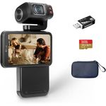 M3 Pocket Camcorder, Vlogging Camera with 3.5'' Rotatable Touchscreen & 5K/30fps Video, 3250mAh Long Endurance, Night Vision Function, Time-lapse Function, Small Video Camera for Photography, Youtube