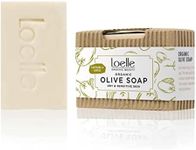 Loelle - Organic Olive Oil Soap Made with Natural Ingredients - Solid Soaps for Body, Face and Hair - Facial Cleanser for Sensitive Skin, Made in Morocco (75g)