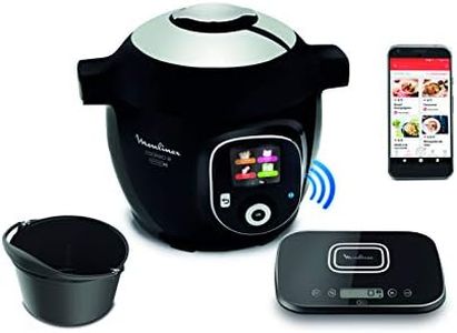 Moulinex Cookeo+ Connect Multicuiseur Intelligent Haute Pression Balance et Moule de cuisson inclus 6L 200 Recettes 6 Mega, Multicooker Inteligente, Acero Inoxidable, Negro