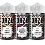 Vape Liquid, 3 x 100ml, Vape Juice, E Cigarette, For Vape Kits, Vape Gifts, Sub Ohm Ecig, No Nicotine, Shortfill, Premium Salted Cara+Strawberry Mangosteen+Apple Cranberry Flavour E Liquid (By Drzl)