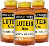 MASON NATURAL Lutein 6 mg with Vitamin E - Healthy Vision and Eye Function, Supports Eye Health, 60 Softgels (Pack of 3)