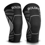 Boldfit Orthopedic Knee Caps for Men & Women | Knee Support for Pain Relief, Gym, Running, Arthritis & Workouts | Anti-Slip Knee Sleeves for Squats, Sports, Badminton - Grey- L