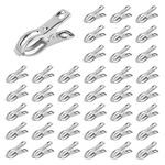 Famini 40 PCS Greenhouse Film Clamps, Stainless Steel Greenhouse Clamp, Greenhouse Netting Clips with Large Opens for Fixing Netting Plant Cover Greenhouse Frame Clothes Towel