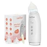 LANMULI Hospital-Grade Nasal Aspirator for Baby, Automatic Toddler Nose Sucker, Infant Snot Cleaner with Adjustable Suction Level, Music and Light Soothing Function (White)
