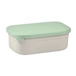 Beaba Stainless Steel Lunch Box, Durable and Unbreakable Material, Large Capacity, Silicone Dividers, Lunch Box for Kids, Velvet Grey / Sage Green