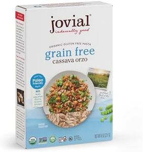 Jovial Grain-Free Cassava Orzo - Gluten Free Orzo Pasta, Cassava Pasta, Paleo Pasta, Grain-Free, 100% Organic Pasta, USDA Certified Organic, Non-GMO, High-Fiber - 8 Oz, 1 Pack
