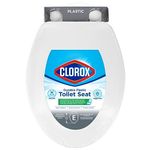Clorox Antimicrobial Elongated Beveled Plastic Toilet Seat with Easy-Off Hinges – Wiggle-Free Design