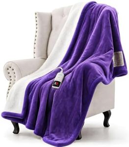Warmrest Heated Blanket Electric King Blanket for Couch 100"x90" Purple