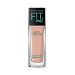 Maybelline New York Fit Me Matte+Poreless Liquid Full Coverage Foundation For Oily Skin (With Pump), 125 Nude Beige, 30Ml, Pack Of 1