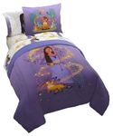 Disney Wish Full Comforter Set - 7 Piece Bed Set Includes Sheet Set & Pillow Covers - Super Soft Kids Bedding Features Asha, Valentino & Star