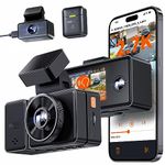 VANTRUE E3 Dash Cam Front and Rear Inside 2.7K 5G WiFi GPS, 3 Channel Dashcam for Car Voice Control HDR, Car Dash Camera IR STARVIS Night Vision, Buffered Parking Monitor, 512GB Max