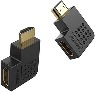 BENFEI HDMI Adapter Male to Female Right Angle 90 Degree - 2 Pack