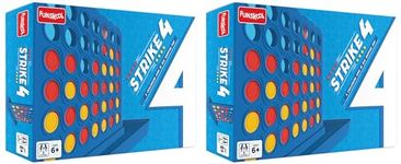 Funskool Games - Strike 4, Classic disc Dropping Game, Get 4 in a Row, Connect Game, 2 Players, 6 & Above (Pack of 2)