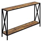 Convenience Concepts Tucson Console Table with Shelf, Barnwood/Black