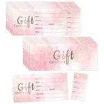 YHNTGB 135pcs Gift Certificates, Blank Gift Certificates Cards, Gift Certificates Cards for Business Spa Salon Customer Present Card Client Paper Voucher Cards Coupon Wedding Bridal