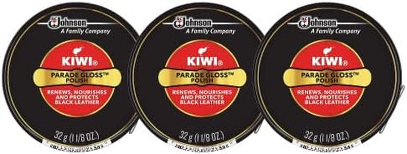 KIWI Parade Gloss Premium Shoe Polish Paste, 1-1/8 Ounce, Black - 3 Pack