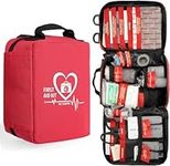 Pasenhome First Aid Kit, Trauma First Aid Kits, Premium Emergency Kits, First Aid Bag with Labelled Compartments for Home, Office, Car, Outdoor, Hiking, Travel, Camping