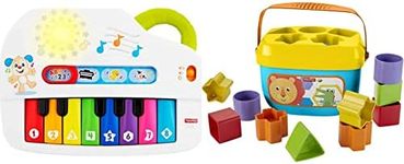 Fisher-Price Laugh and Learn Silly Sounds Light-up Piano Small & Baby's First Blocks