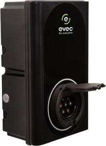 evec EV Home Charger, 7.4kW Untethered Type 1/2, Wall Mount, Black