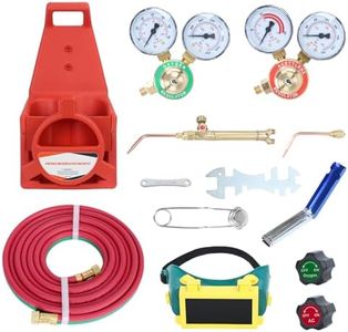 Welding Brazing Cutting Torch Kit, Long Pipe Brass Nozzle Oxyacetylene Torch Kit with Gauge And Oxygen Acetylene Tank, Professional Portable Welding Torch Kit (Cutting Torch)